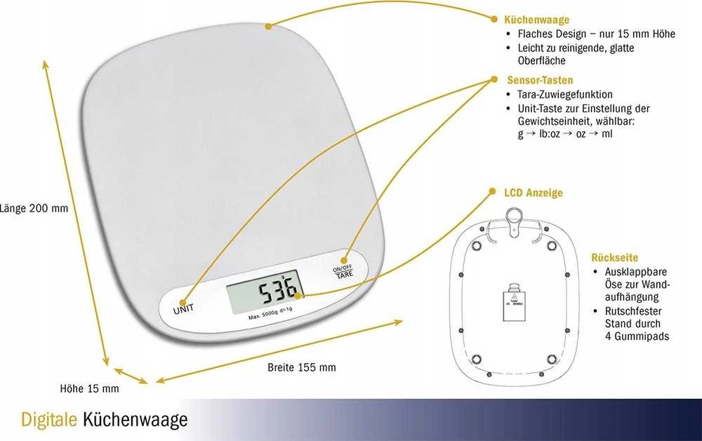 Virtuvinės svarstyklės TFA TFA 50.2003.02 Digital Kitchen Scale