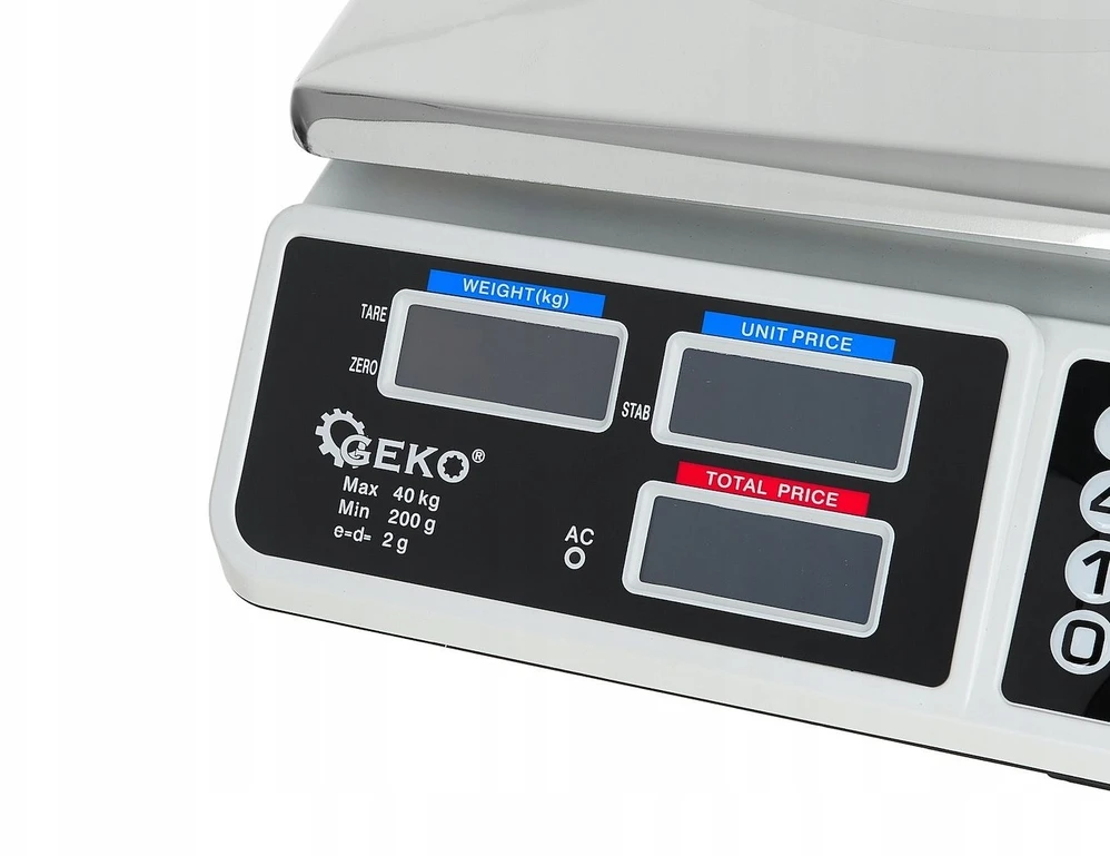Virtuvinės svarstyklės TOGO GEKO Svarstyklės elektroniczna 40kg LCD (G71162)
