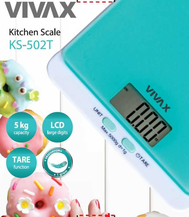 Virtuvinės svarstyklės Vivax KS-502T