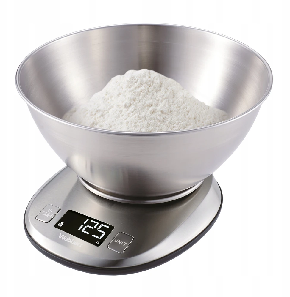 Virtuvinės svarstyklės Webber Virtuvinės svarstyklės WEBBER EK4390 INOX nerūdijantis plienas LCD 5kg 1g misa tarowanie