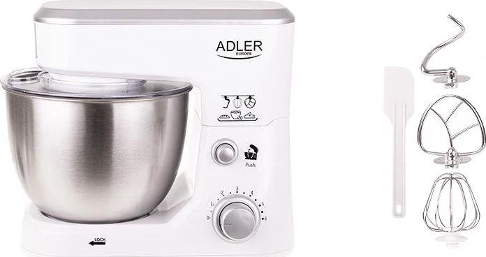Virtuvinis kombainas Adler | AD 4216 | 1000 W | Greičių skaičius 6 | Bowl capacity 4 L | Baltas