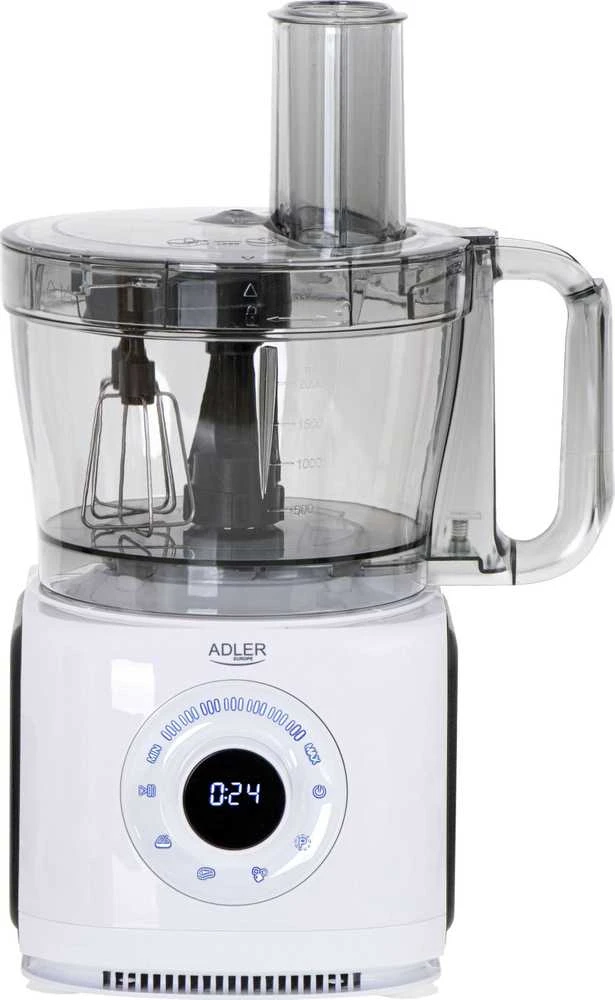 Adler | LCD virtuvinis kombainas 12in1 | AD 4224 | 1000 W | Greičių skaičius 7 | Bowl capacity 3.5 L | Ice crushing | Baltas/Juodas