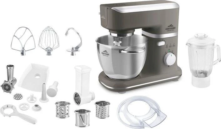 Virtuvinis kombainas ETA | Food processor | ETA002390070 Gratussino BRAVO II | 800 W | Greičių skaičius 6 | Bowl capacity 4.5 L | Maišytuvas | mėsmalė | Gray