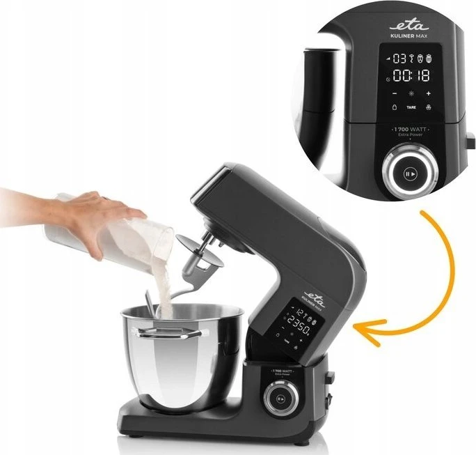 Virtuvinis kombainas ETA Kitchen Machine | ETA203890010 Gratus Kuliner II Max | 1700 W | Greičių skaičius 12 | Bowl capacity 6.7 L | Gray