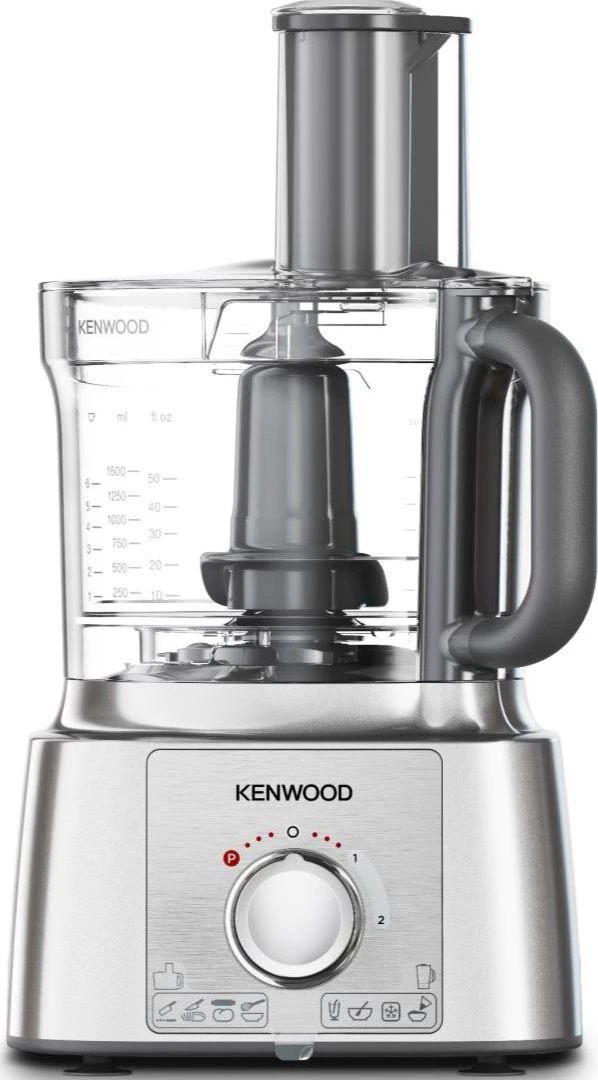Virtuvinis kombainas Virtuvės kombainas KENWOOD FDP65.820SI MultiPro Express, 1000 W, 2 greičiai + impulsas, Nerūdijantis plienas peilio ašmenys, Inox spalva