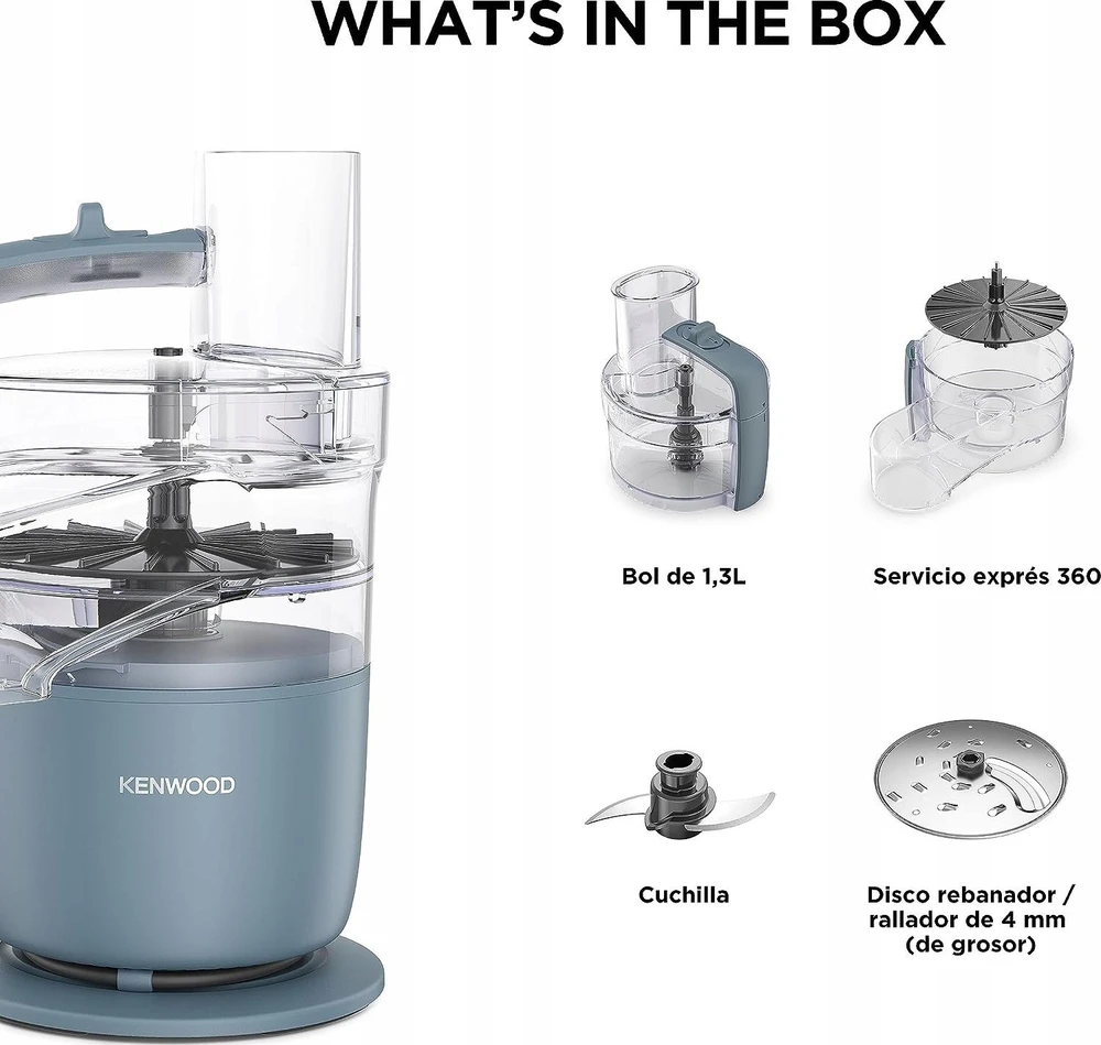 KENWOOD MultiPro Go Super Compact virtuvinis kombainas FDP22.130GY, 650 W,