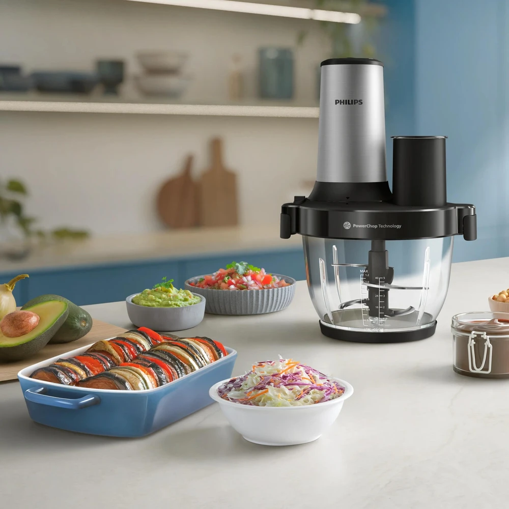 Smulkintuvas Philips virtuvinis kombainas Chopper/Series 5000 (HR1504/00)