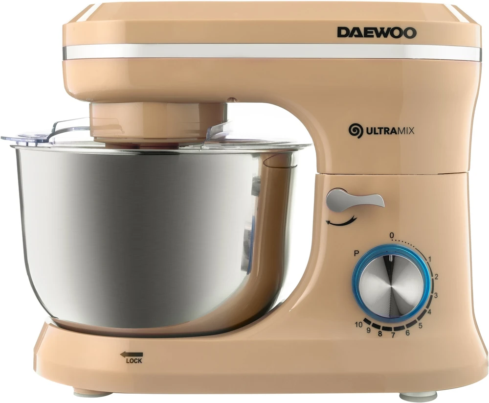 Daewoo DHM 150R dubens maišytuvas, 1600 W, 10 greičių, dubens talpa 4,5 l, plakiklis, tešlos kablys,
