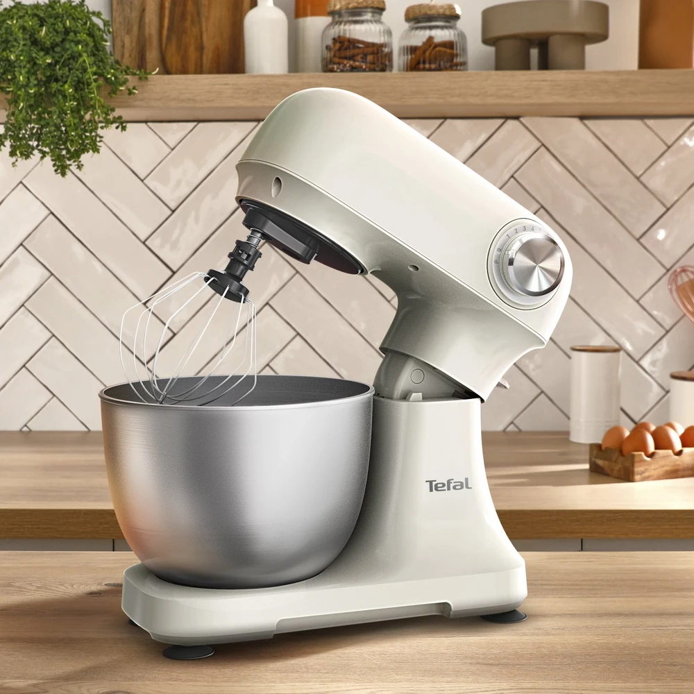 Virtuvinis kombainas TEFAL QB140AF0 Bake Easy | Kitchen Machine | 500 W | Greičių skaičius 12 | Bowl capacity 3.5 L | rusvai gelsvas