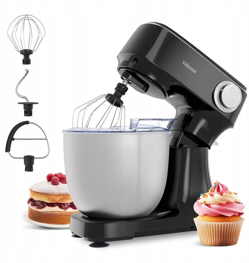 Virtuvinis kombainas Tristar MX-4870 | Kitchen Machine | Greičių skaičius 12 | 800 W | Bowl capacity 4.5 L | Juodas