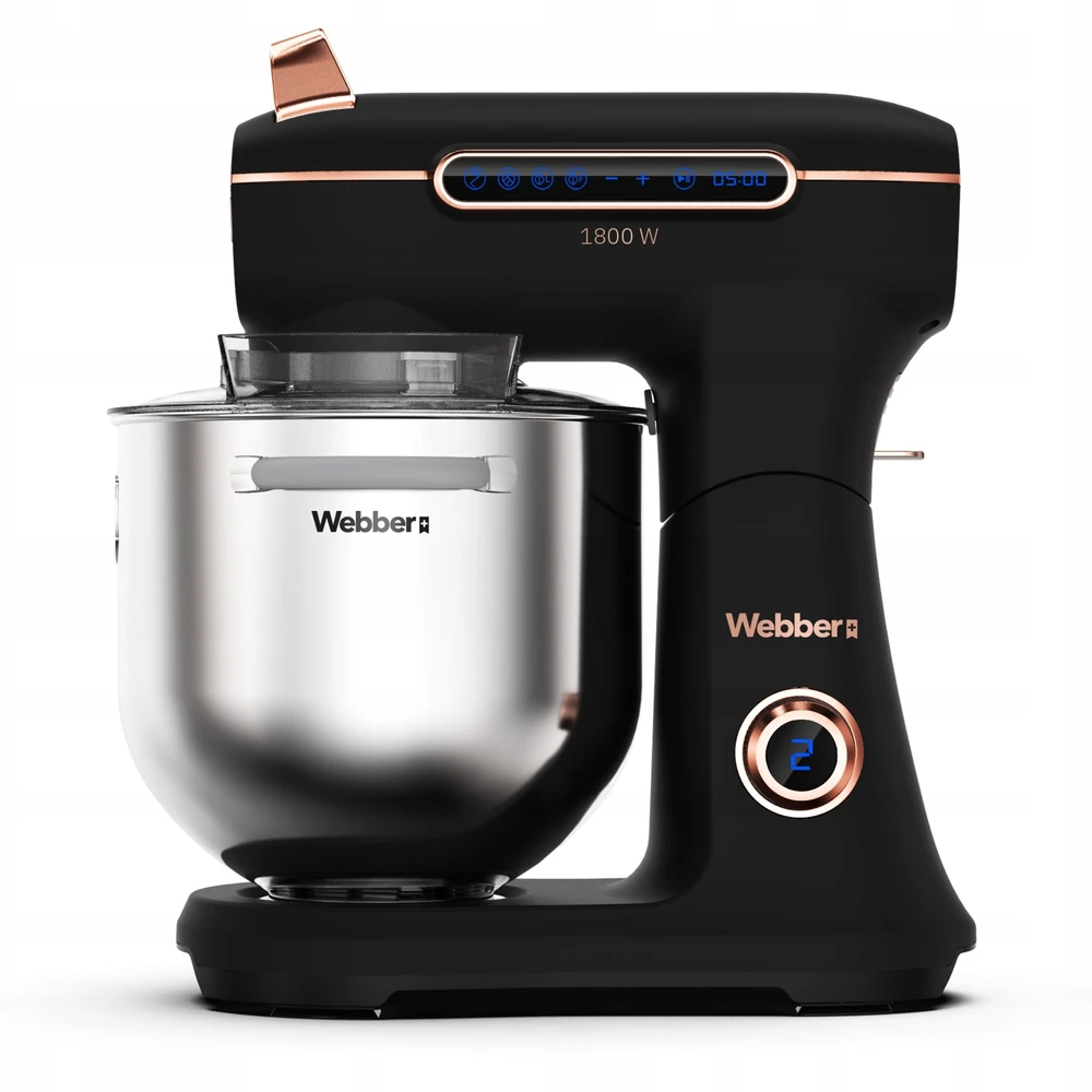 Virtuvinis kombainas „Webber“ planetinis maisto smulkintuvas „Webber XEF900“ planetinis maisto smulkintuvas, 1800 W, 7 l dubens daugiafunkcis maišytuvas
