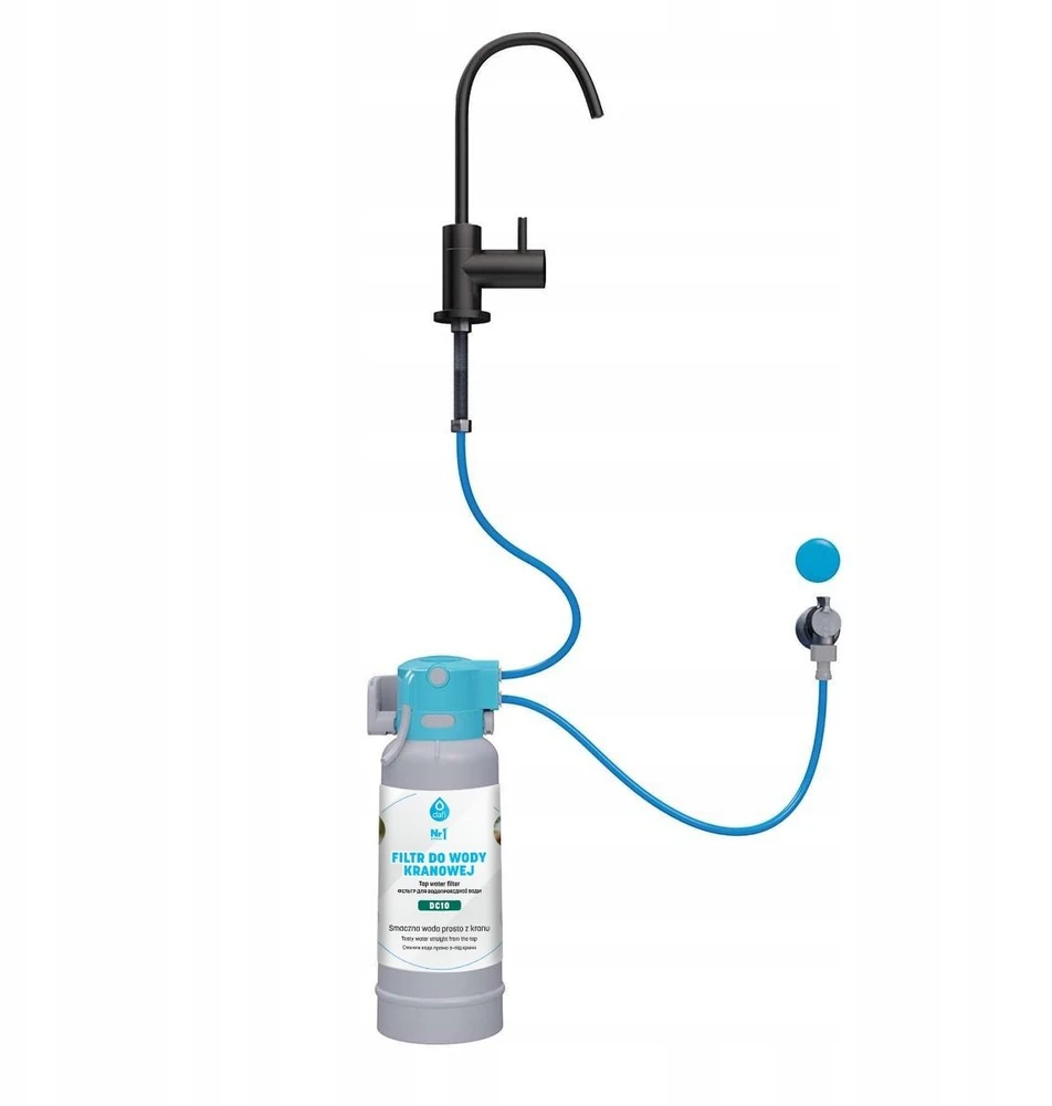 Virtuvės baterija Dafi Filtravimo sistema Flow Comfort Basic DC10 + filtruoto vandens čiaupas ALTO – juoda (5904870073834)