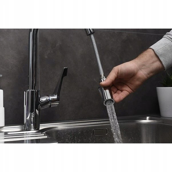 Hansgrohe HG „pasidaryk pats“ Cento XL virtuvinis maišytuvas su ištraukiamu chromuotu snapeliu HG nr. 14803