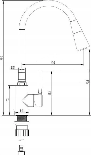 Virtuvinis maišytuvas Invena Invena virtuvinis maišytuvas Pogo Plus smėlio spalvos BZ-80-P03