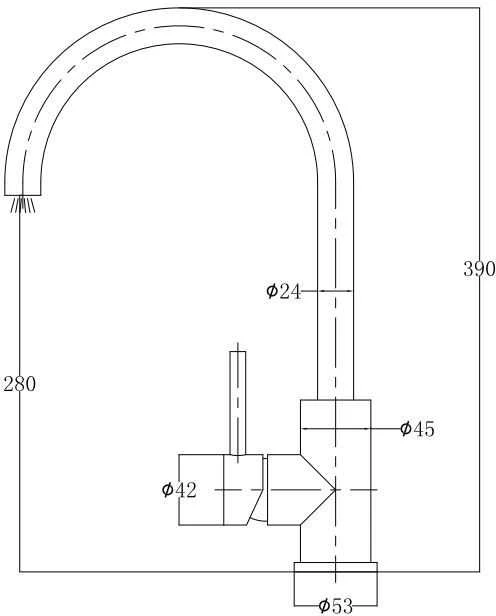 Virtuvinis maišytuvas Omnires Albany stojąca inox (AB1450)