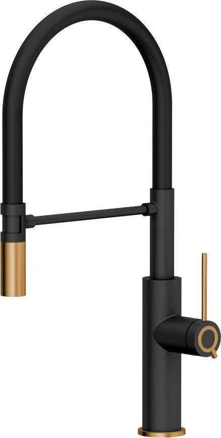 Virtuvinis maišytuvas Quadron Gemma Q Line SteelQ stojąca Pure carbon / Nano PVD miedź (84818011)