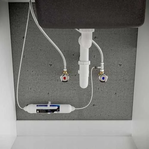 Invena Plautuvės maišytuvas, BZ-02-F04-V, su vandes filtru, juodas