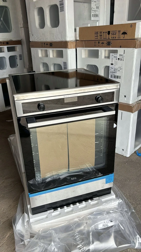 60 cm pločio indukcinė viryklė su el.orkaite AEG CIB6647ABM