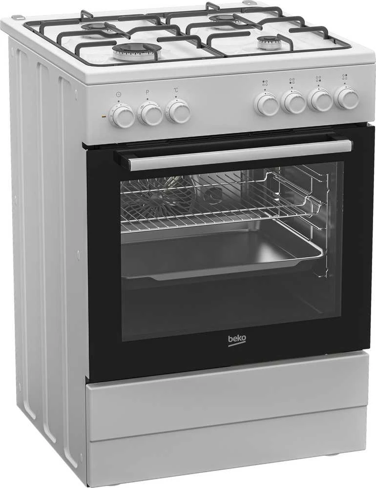 Viryklė Gas stove with electric orkaitė Beko FBE62120SWD