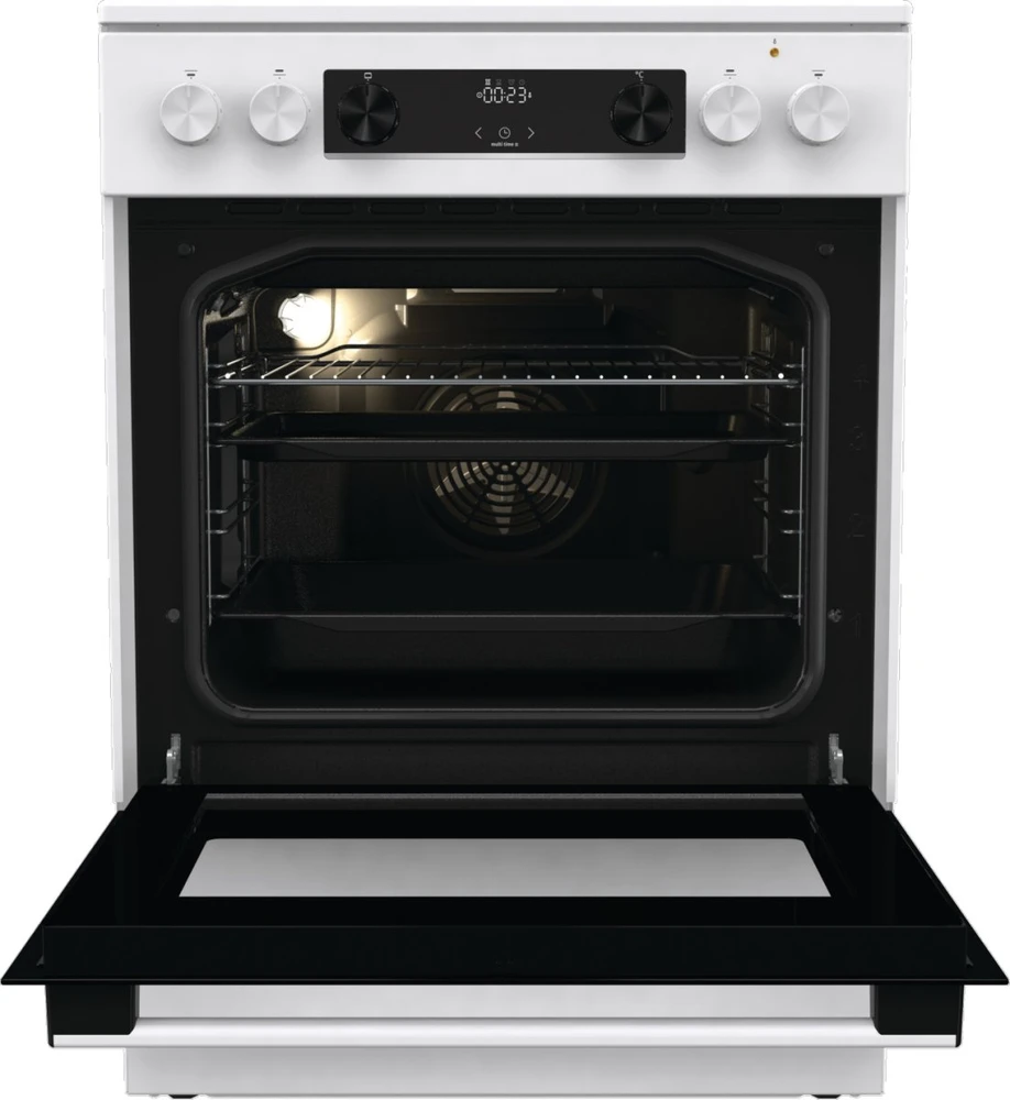 Viryklė Kuchenka Gorenje GEC6C40WD, cooker (baltas)