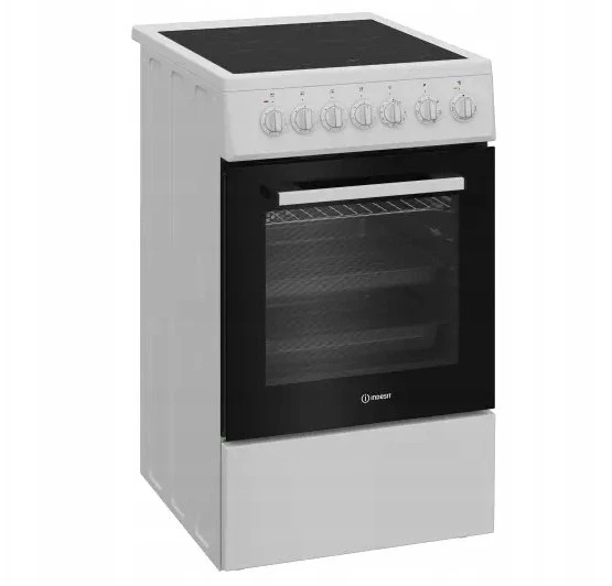 Viryklė INDESIT Cooker | IS5V5GSW/P | Hob type Ceramic | Oven type Electric | Baltas | Plotis 50 cm | Gylis 60 cm | Energy efficiency class A | 55 L