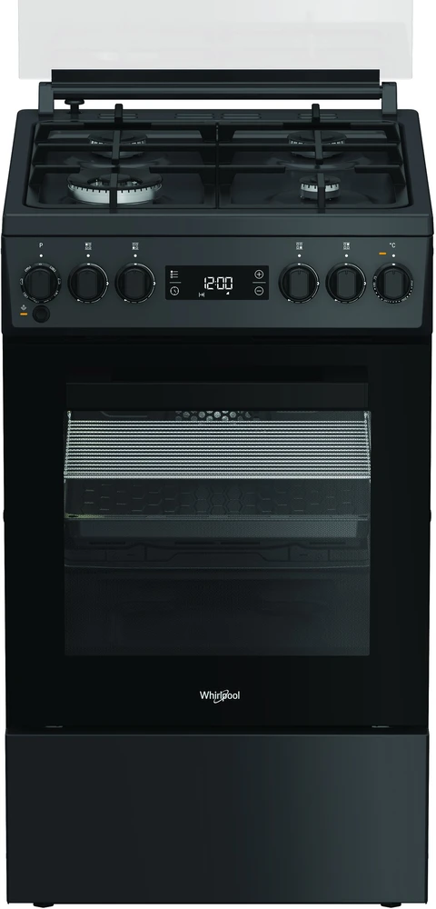 Viryklė Whirlpool Cooker | W5G8LMSWTA | Hob type Gas | Oven type Electric | Anthracite | Plotis 50 cm | Gylis 60 cm | 60 L