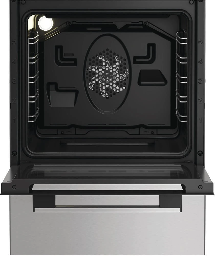 Whirlpool Viryklė | W5G8LMX | Dujinė kaitlentė | Elektrinė orkaitė | Nerūdijančio plieno | Plotis 50 cm | Gylis 60 cm | 60 l