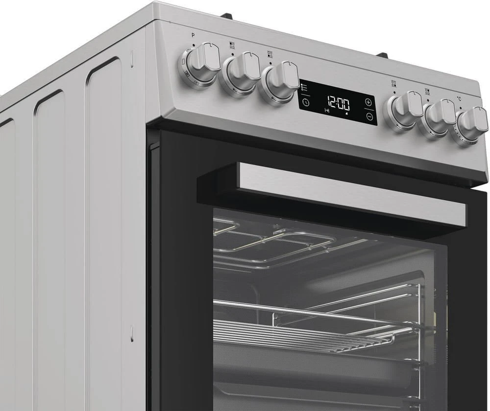 Whirlpool Viryklė | W5G8LMX | Dujinė kaitlentė | Elektrinė orkaitė | Nerūdijančio plieno | Plotis 50 cm | Gylis 60 cm | 60 l