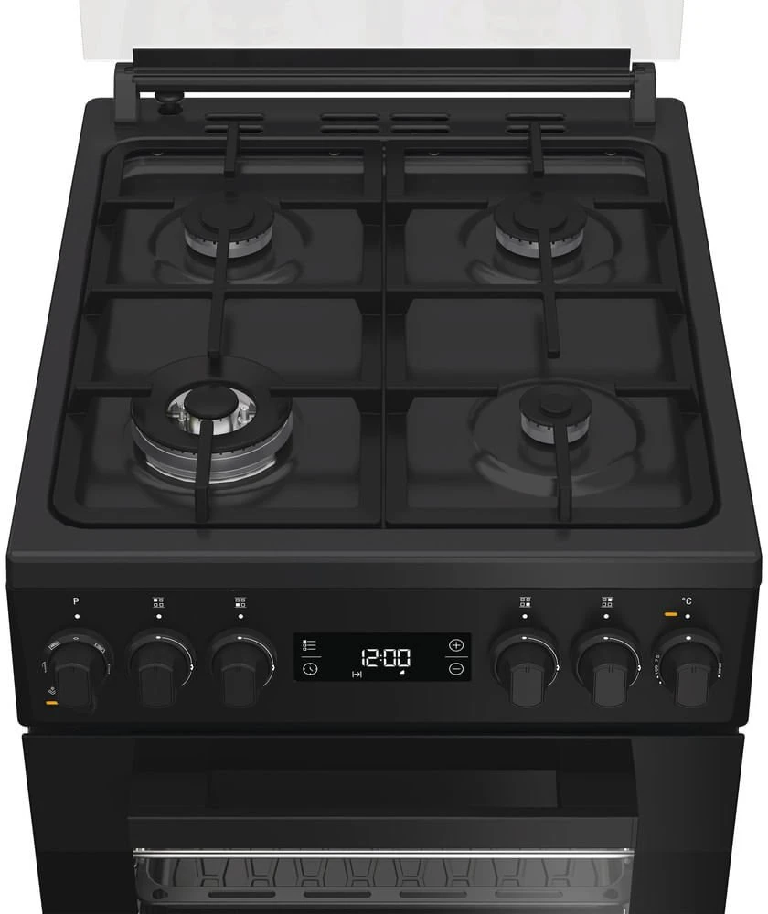 Viryklė Whirlpool Cooker | W5G8LMSWTB | Hob type Gas | Oven type Electric | Juodas | Plotis 50 cm | Gylis 60 cm | 60 L