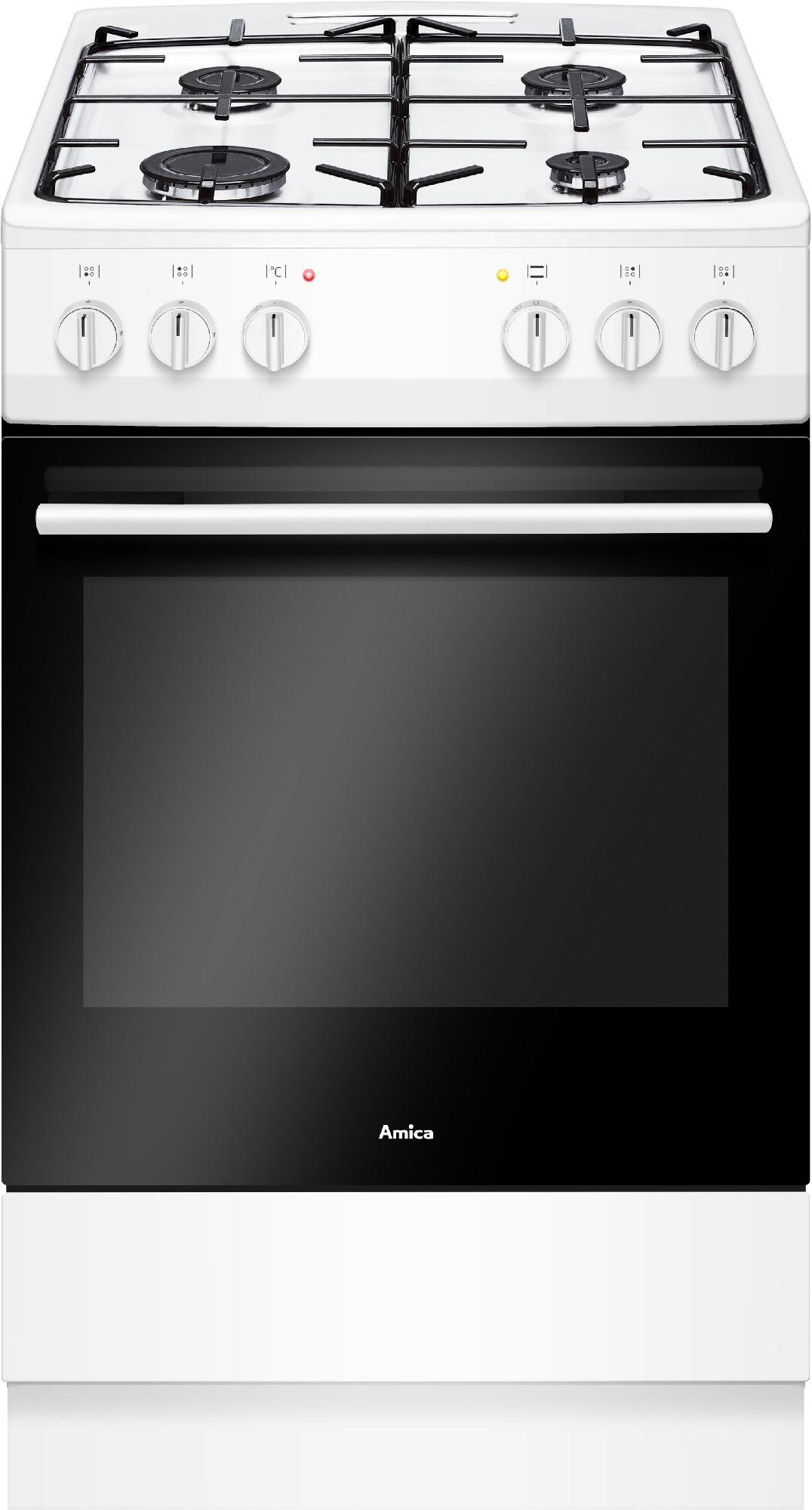 Virtuvė Amica 57GEH2.33ZpPF(W) ( Dujinė viryklė , Elektrinė , 500 mm , Baltas )