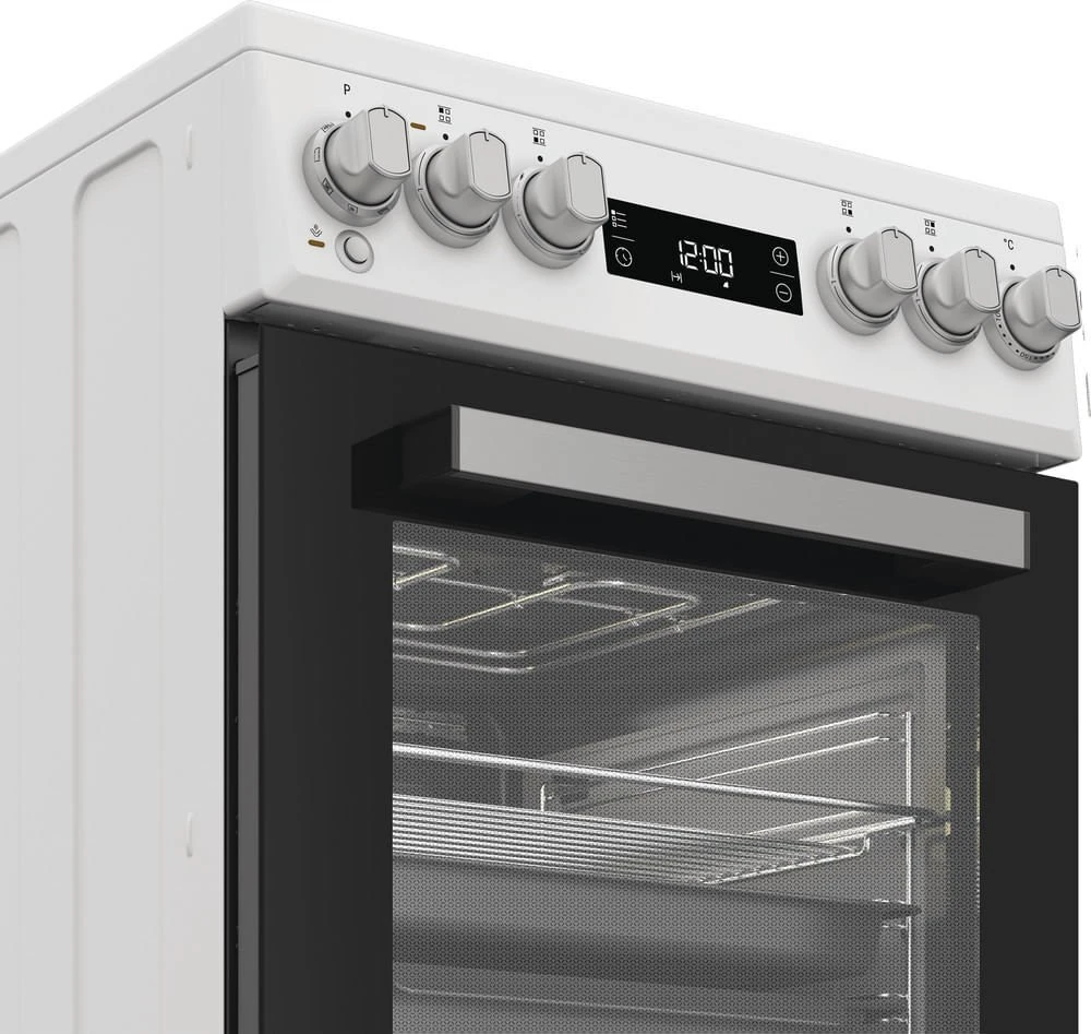 Viryklė Whirlpool Cooker | Whirlpool | Hob type Vitroceramic | Oven type Electric | Baltas | Plotis 50 cm | Gylis 60 cm | Energy efficiency class A | 60 L