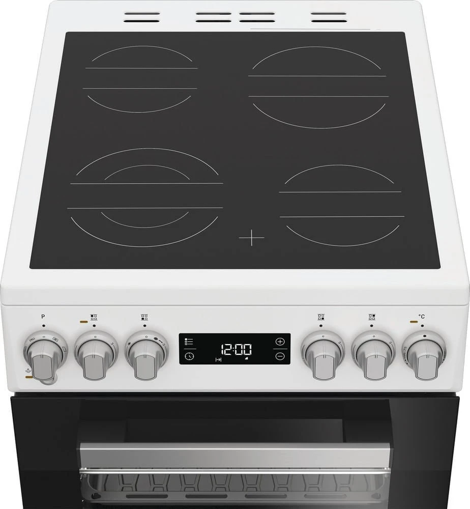 Viryklė Whirlpool Cooker | Whirlpool | Hob type Vitroceramic | Oven type Electric | Baltas | Plotis 50 cm | Gylis 60 cm | Energy efficiency class A | 60 L