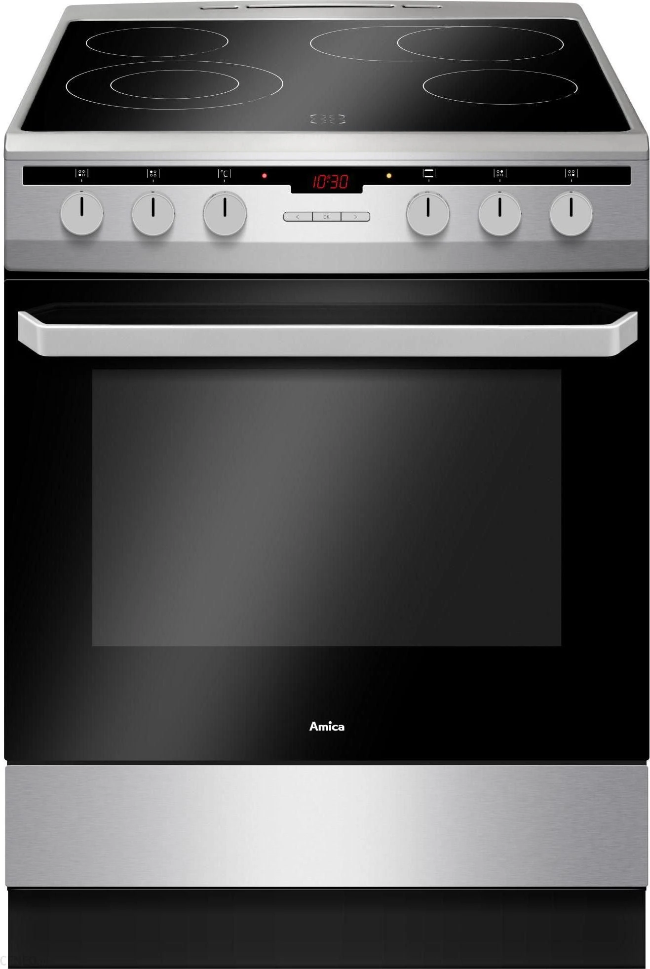 Amica 618CE3.434HTaKDQ(Xx) Freestanding cooker Ceramic Nerūdijantis plienas A-20%