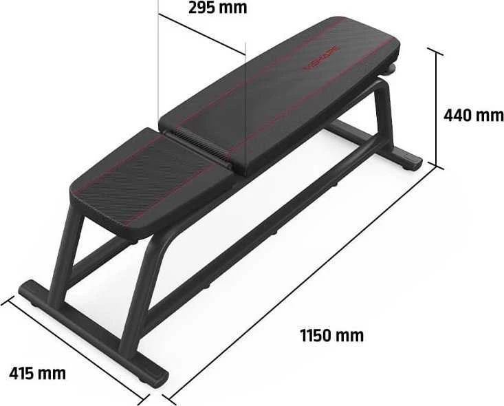 ViSHAPE mankštos suoliuko techniniai matmenys