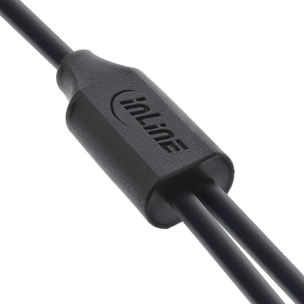 Vision USB vaizdo kabelis USB-A - 2x USB-C 2 m, juodas