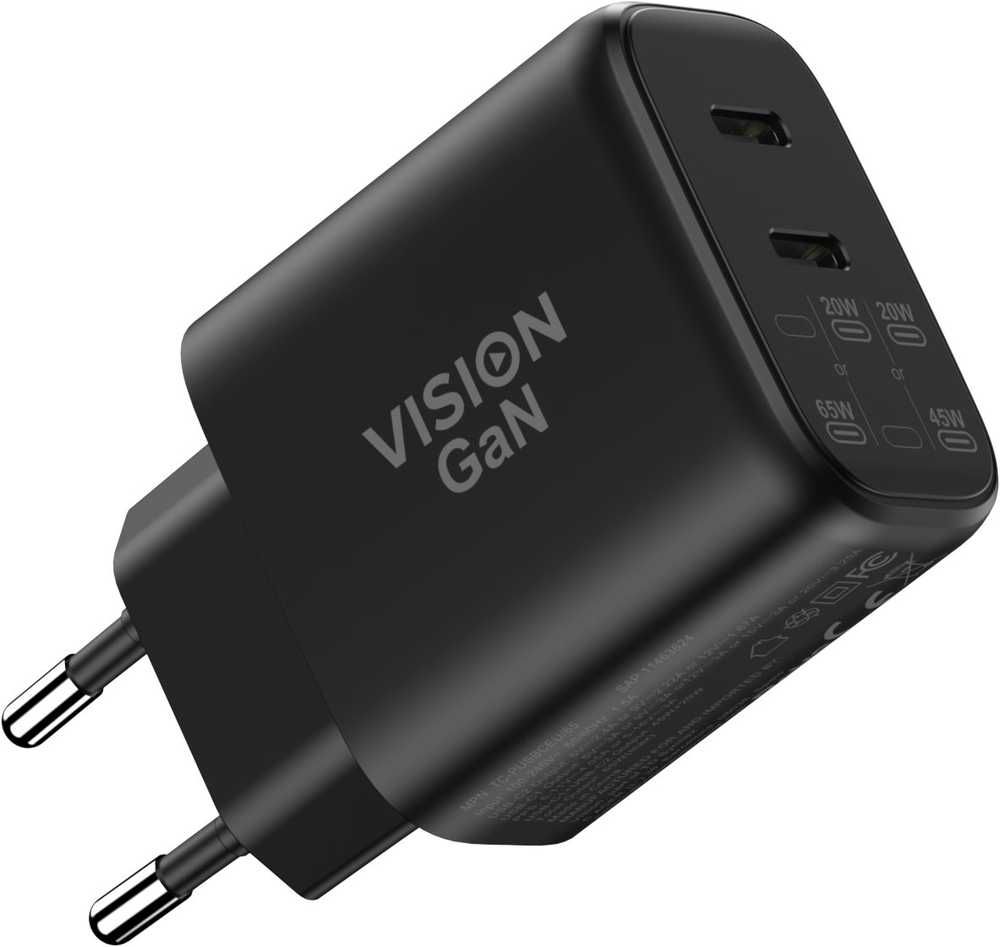 Vision TC-PUSBCEU/65, vidinis, kintamosios srovės, 20 V, juodas