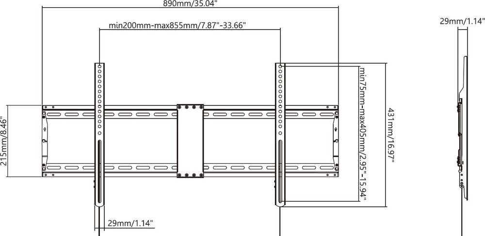 Laikiklis VISION Ekranas Wall Mount VESA 800x400