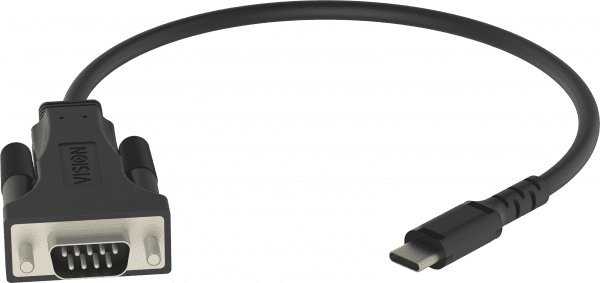 Kabelis USB Vision Professional serijinis USB-C (M) į DB-9 (M) Juodas (TC-USBCSER/BL)