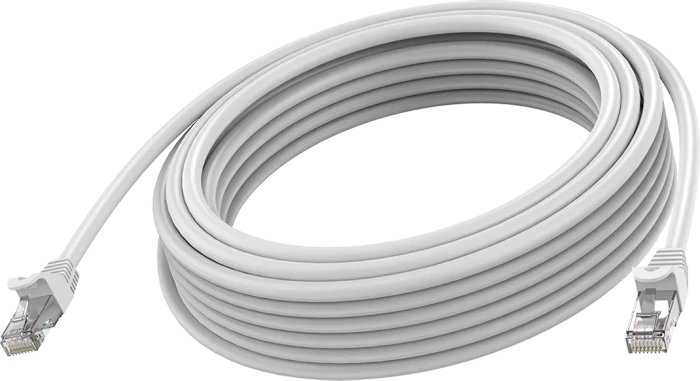 Vision RJ45 (m) zu RJ45 (m) - STP geschirmtes Twisted-Pair - CAT 6a - 10 Gbps - 24 AWG - mit Knickschutz - 5 m - baltas