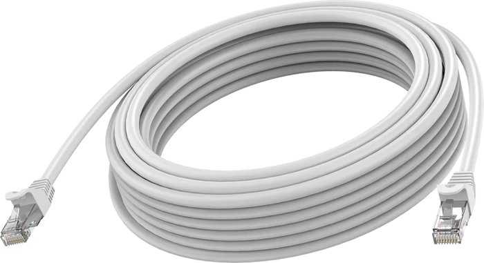 Vision RJ45 (m) zu RJ45 (m) - STP geschirmtes Twisted-Pair - CAT 6a - 10 Gbps - 24 AWG - mit Knickschutz - 3 m - baltas