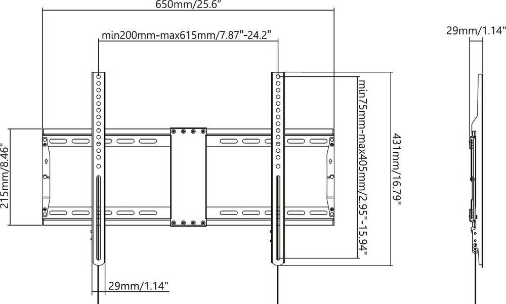 Vision Sieninis laikiklis monitoriui, 37–70 colių (VFM-W6X4V/2)