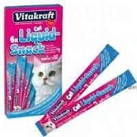 Vitakraft Chovex Sro VITAKRAFT Liquid Snack 6x15 g, kačių pašaro papildas - skanėstai su lašiša ir Omega 3