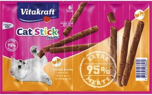 Kačių Skanėstai - Vitakraft Cat Stick Aviena, Kalakutiena 36 g