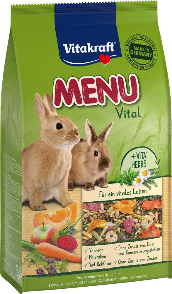 Triušių Maistas - Vitakraft Menu Vital 3 Kg