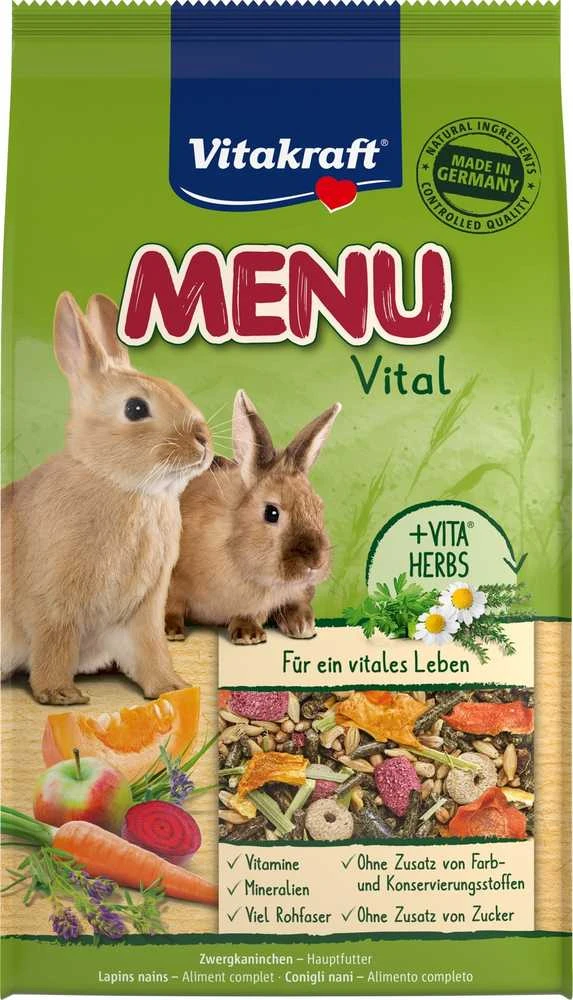 Triušių Maistas - Vitakraft Menu Vital 3 Kg