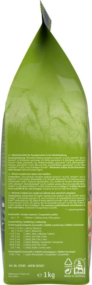Triušių Maistas - Vitakraft Menu Vital 3 Kg