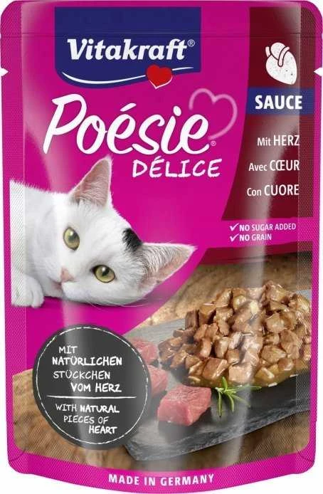 Vitakraft Chovex Sro VITAKRAFT POESIE DELICE, kačių konservuotas pašaras su širdelėmis, 85g, maišelyje