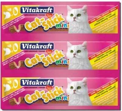 Kačių Skanėstai - Vitakraft CatStick Mini su Paukštiena ir Kepenėlėmis, 3 Vnt.