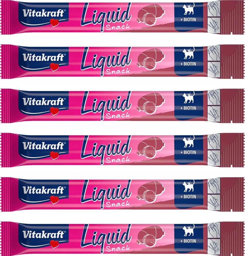 VITAKRAFT skysti užkandžiai kepenys su biotinu - skanėstas katėms - 6x15g