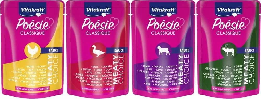 VITAKRAFT Poésie Classique Mėsiškas pasirinkimas - šlapias kačių maistas - 12 x 85g